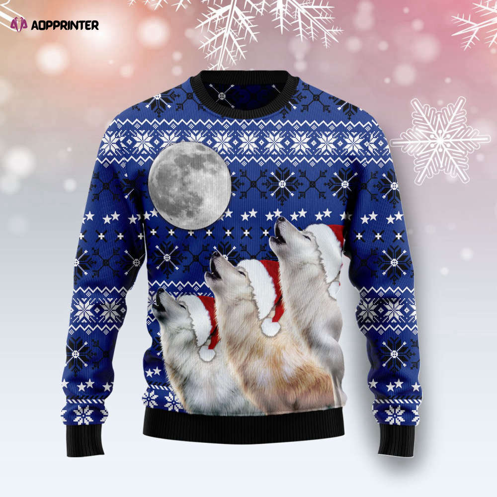 Wolf Howling Moon Ugly Christmas Sweater – Men & Women Adult US4192 Wolf Howling Moon Ugly Christmas Sweater – Men & Women Adult US4192
