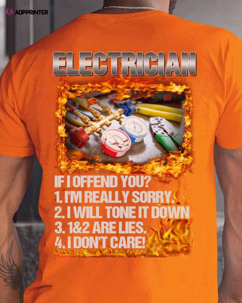 Awesome Electrician – Orange T-shirt For Men And Women Awesome Electrician – Orange T-shirt For Men And Women