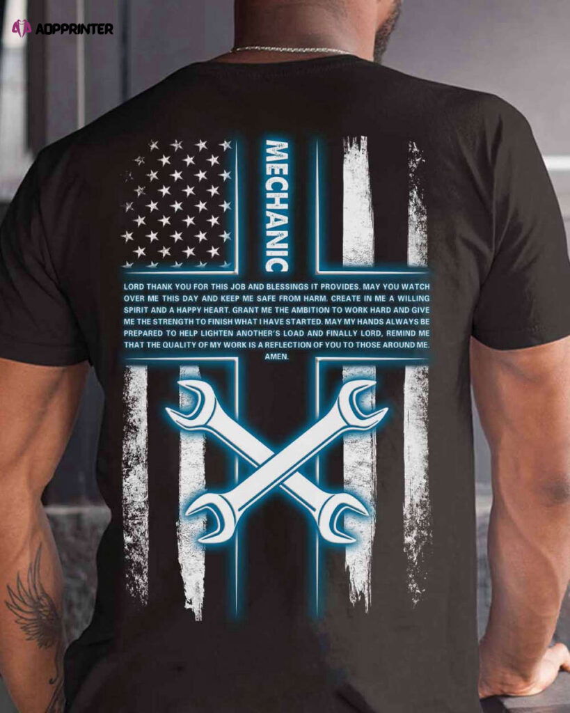 Awesome Mechanic Black T-shirt For Men And Women Awesome Mechanic Black T-shirt For Men And Women