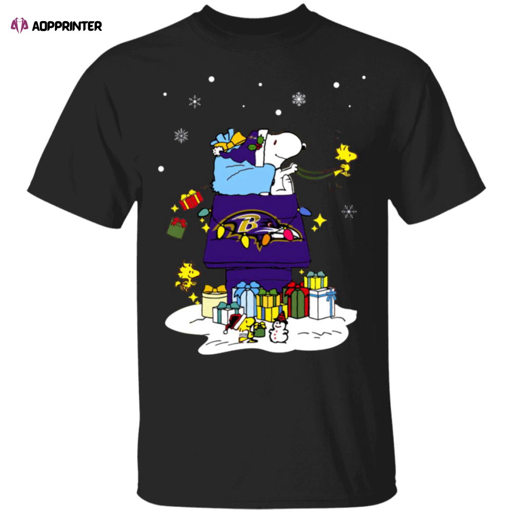 Baltimore Ravens Santa Snoopy Wish You A Merry Christmas Shirt Baltimore Ravens Santa Snoopy Wish You A Merry Christmas Shirt
