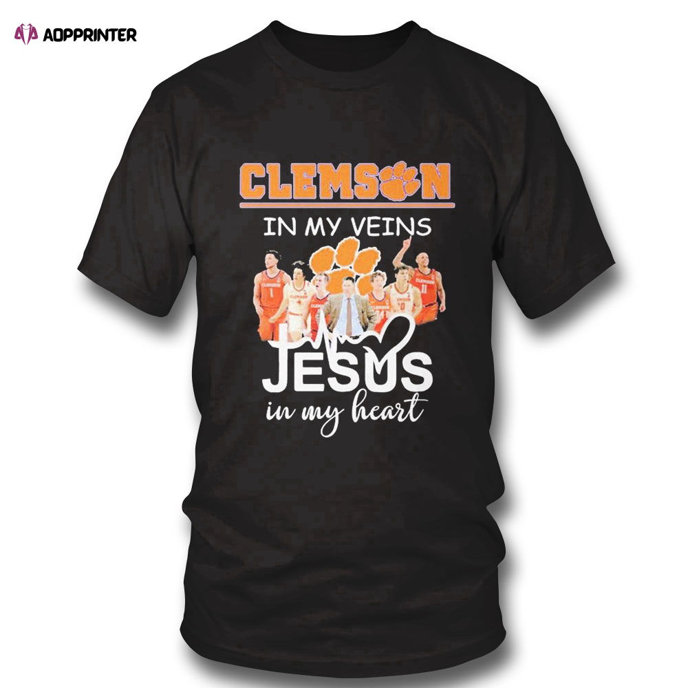 Clemson Tigers Basketball In My Veins Jesus In My Heart Shirt For Men And Women Clemson Tigers Basketball In My Veins Jesus In My Heart Shirt For Men And Women