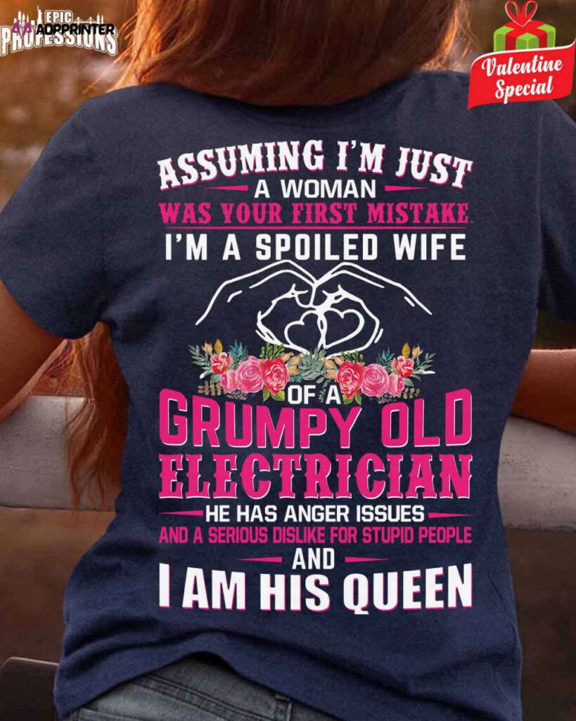 Cute Electrician’s Lady Navy Blue Electrician T-shirt For Men And Women Cute Electrician’s Lady Navy Blue Electrician T-shirt For Men And Women