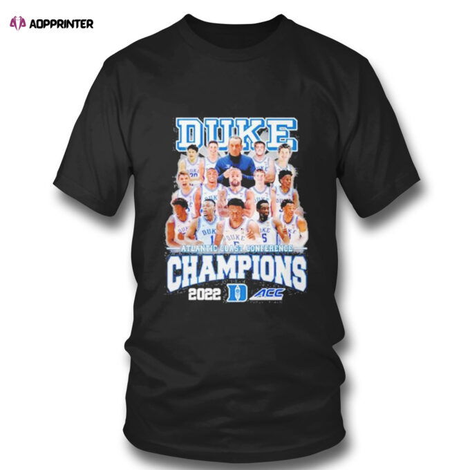 Duke Mens Basketball Atlantic Coast Conference Champions 2023 Acc T-shirt