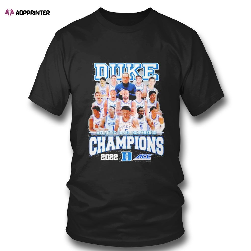 Duke Mens Basketball Atlantic Coast Conference Champions 2023 Acc T-shirt Duke Mens Basketball Atlantic Coast Conference Champions 2023 Acc T-shirt