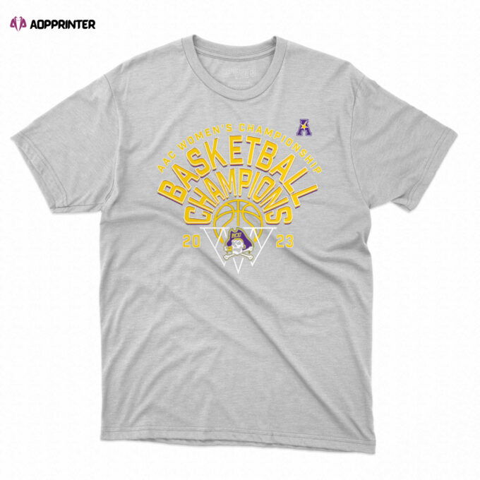 Ecu Pirates 2023 Aac Women’s Basketball Conference Tournament Champions T-shirt