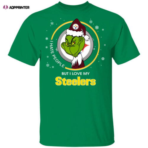 I Hate People But I Love My Pittsburgh Steelers Grinch Shirt