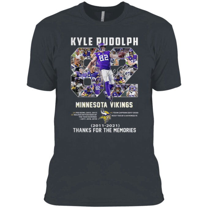 Kyle Rudolph Minnesota Vikings 2011-2023 thanks you for the memories signature shirt