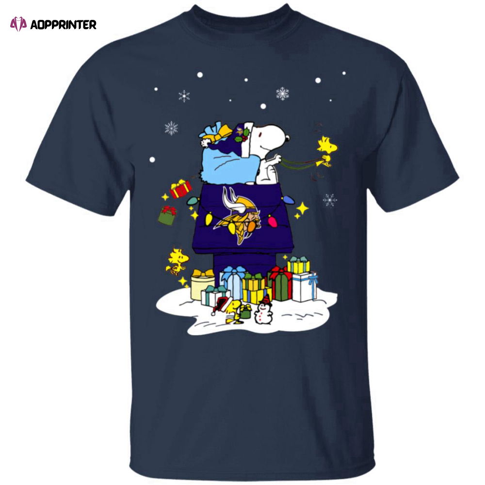 Minnesota Vikings Santa Snoopy Wish You A Merry Christmas Shirt Minnesota Vikings Santa Snoopy Wish You A Merry Christmas Shirt