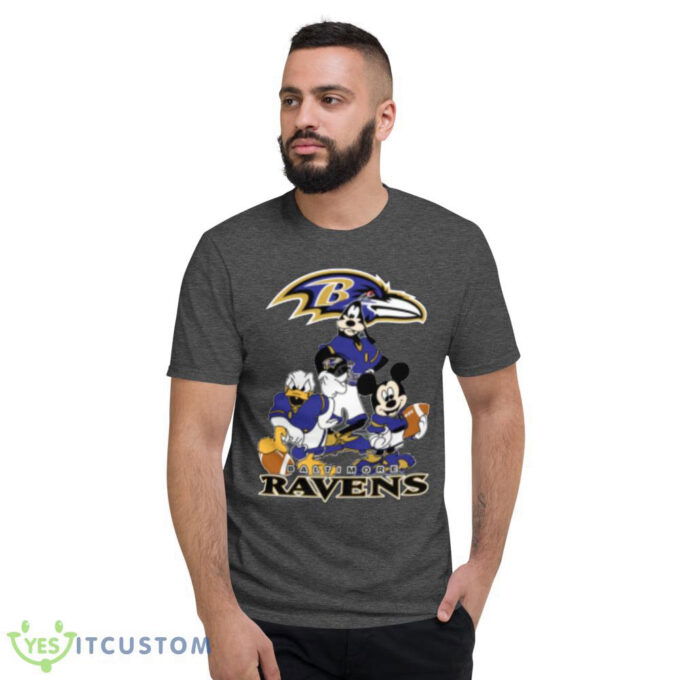 NFL Baltimore Ravens Mickey Mouse Donald Duck Goofy Football Shirt T-Shirt