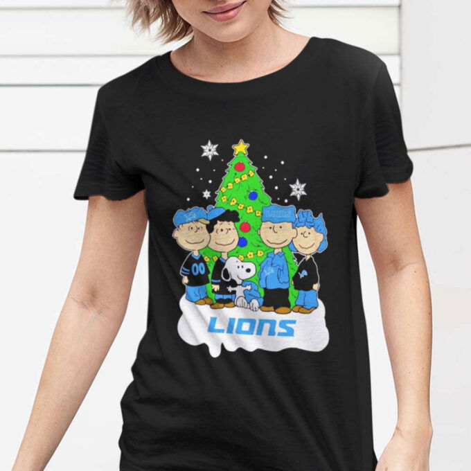 NFL Snoopy The Peanuts Detroit Lions Christmas Shirt Gift Shirt