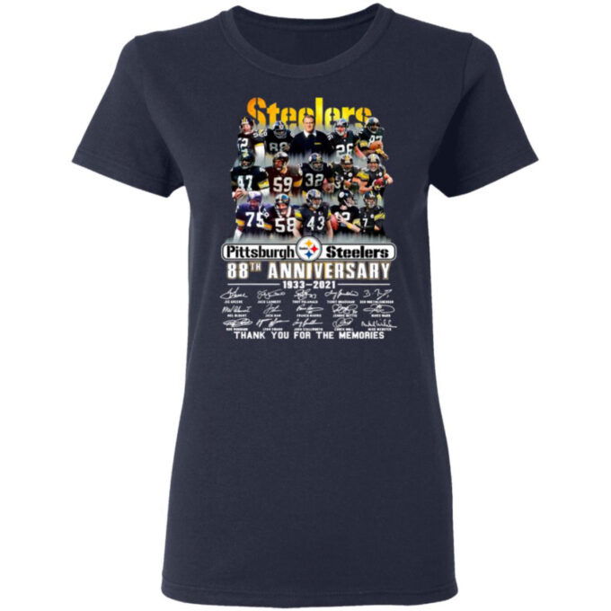 Pittsburgh Steelers 88th Anniversary 1933 2021 Thank You For The Memories Signatures Shirt