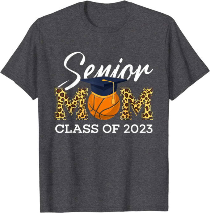 Senior Basketball Mom Class Of 2023 Leopard Graduation Boys T-Shirt