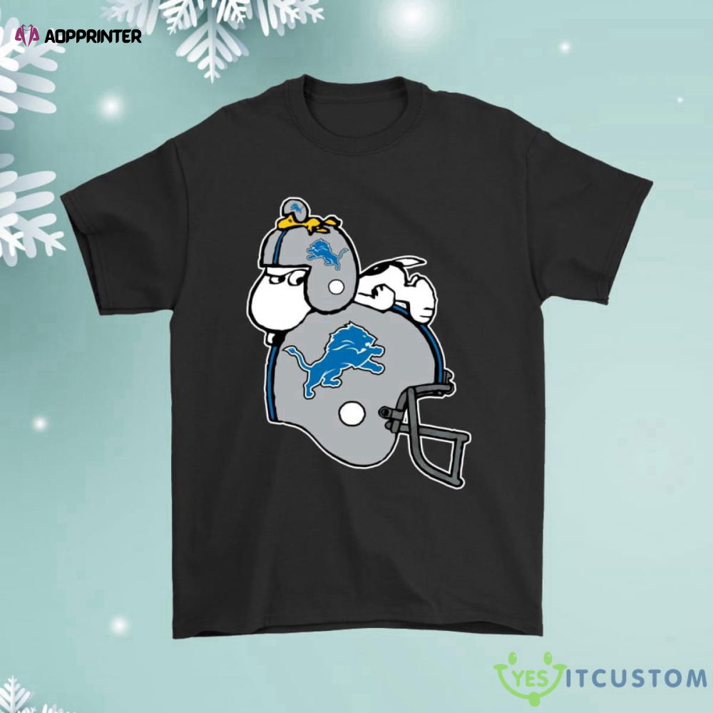 Snoopy And Woodstock Resting On Detroit Lions Helmet Shirt Snoopy And Woodstock Resting On Detroit Lions Helmet Shirt