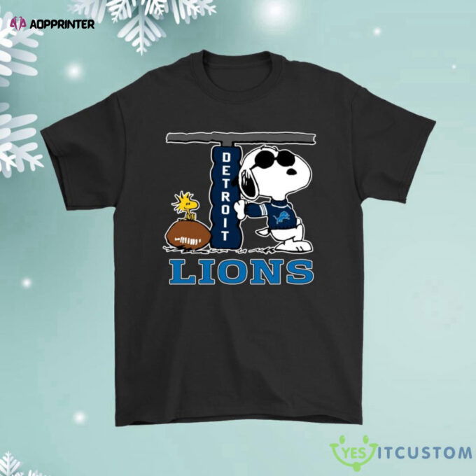 Snoopy Joe Cool And Woodstock The Detroit Lions Shirt