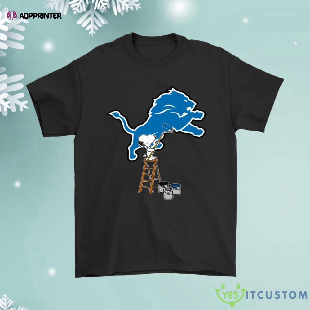 Snoopy Paints The Detroit Lions Logo Football Shirt Snoopy Paints The Detroit Lions Logo Football Shirt