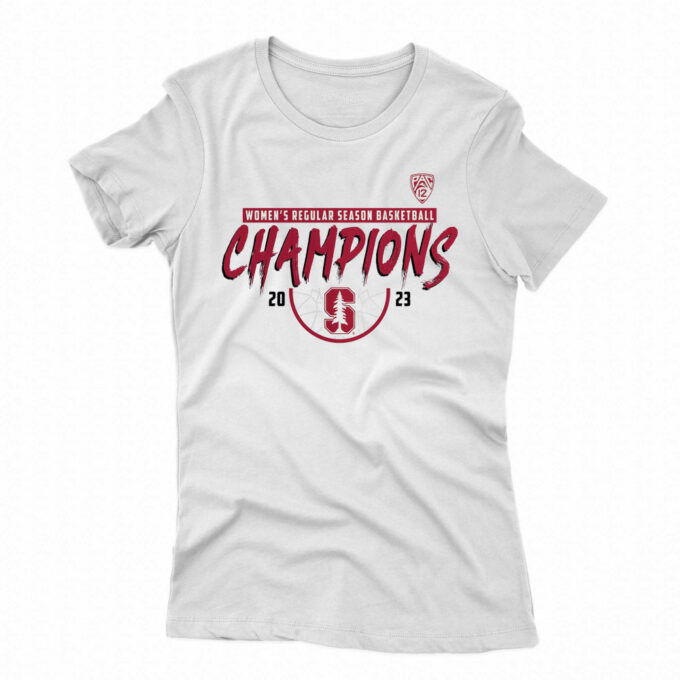 Stanford Cardinal Fanatics Branded 2023 Pac-12 Women’s Basketball Regular Season Champions T-shirt