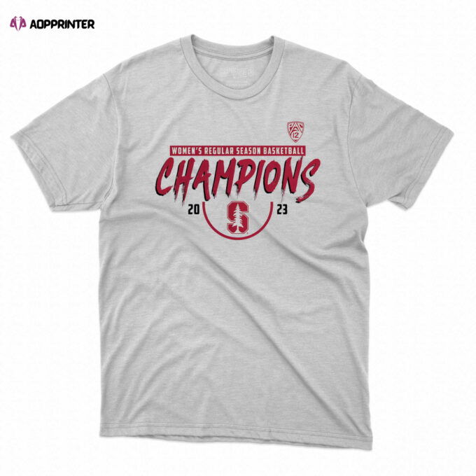 Stanford Cardinal Fanatics Branded 2023 Pac-12 Women’s Basketball Regular Season Champions T-shirt