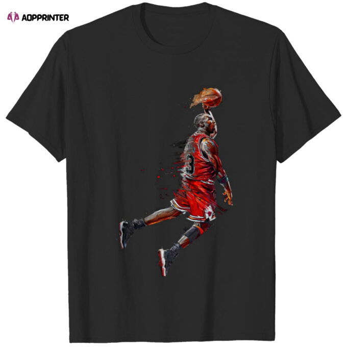 T-Shirt to Match Jordan, Michael-Jordan Jumping T Shirt, Basketball Jordan Adults Tshirt