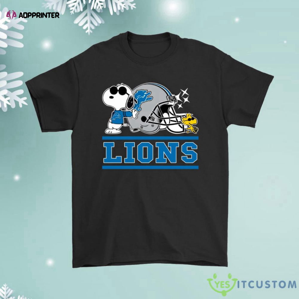 The Detroit Lions Joe Cool And Woodstock Snoopy Mashup Shirt The Detroit Lions Joe Cool And Woodstock Snoopy Mashup Shirt