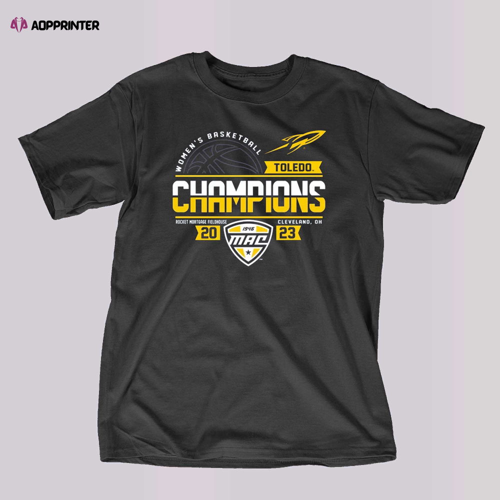 Toledo Rockets Blue 84 2023 Mac Women’s College Basketball Conference Tournament Champions T-shirt Toledo Rockets Blue 84 2023 Mac Women’s College Basketball Conference Tournament Champions T-shirt