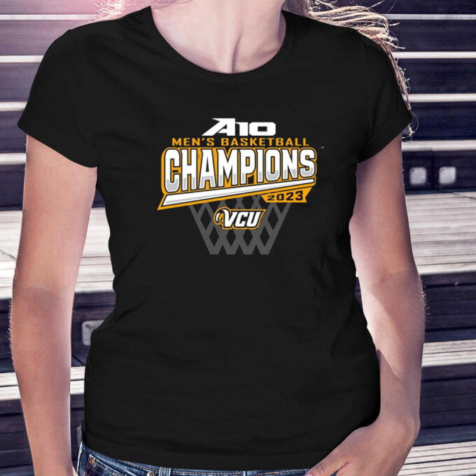 Vcu Rams 2023 Atlantic 10 Men’s Basketball Conference Tournament Champions Locker Room T-shirt