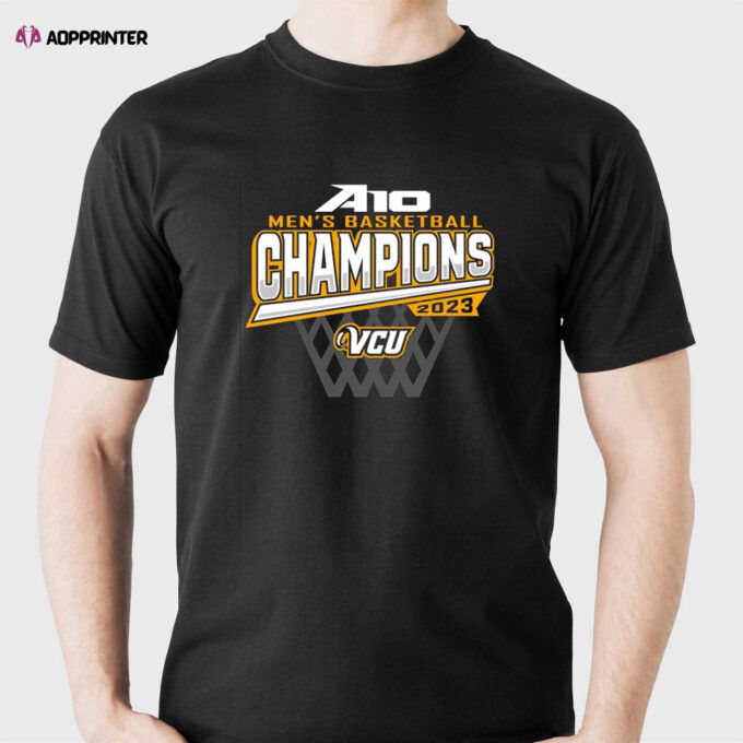 Vcu Rams 2023 Atlantic 10 Men’s Basketball Conference Tournament Champions Locker Room T-shirt