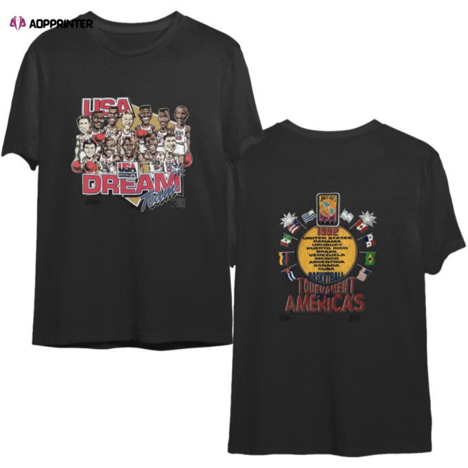 Vintage 1992 USA Dream Team Basketball Barcelona Olympics Salem T Shirt