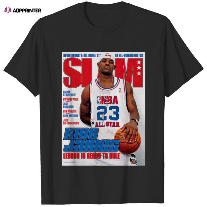 Vintage Lebron James SLAM Tee, Basketball Shirt, SLAM Basketball T-Shirt