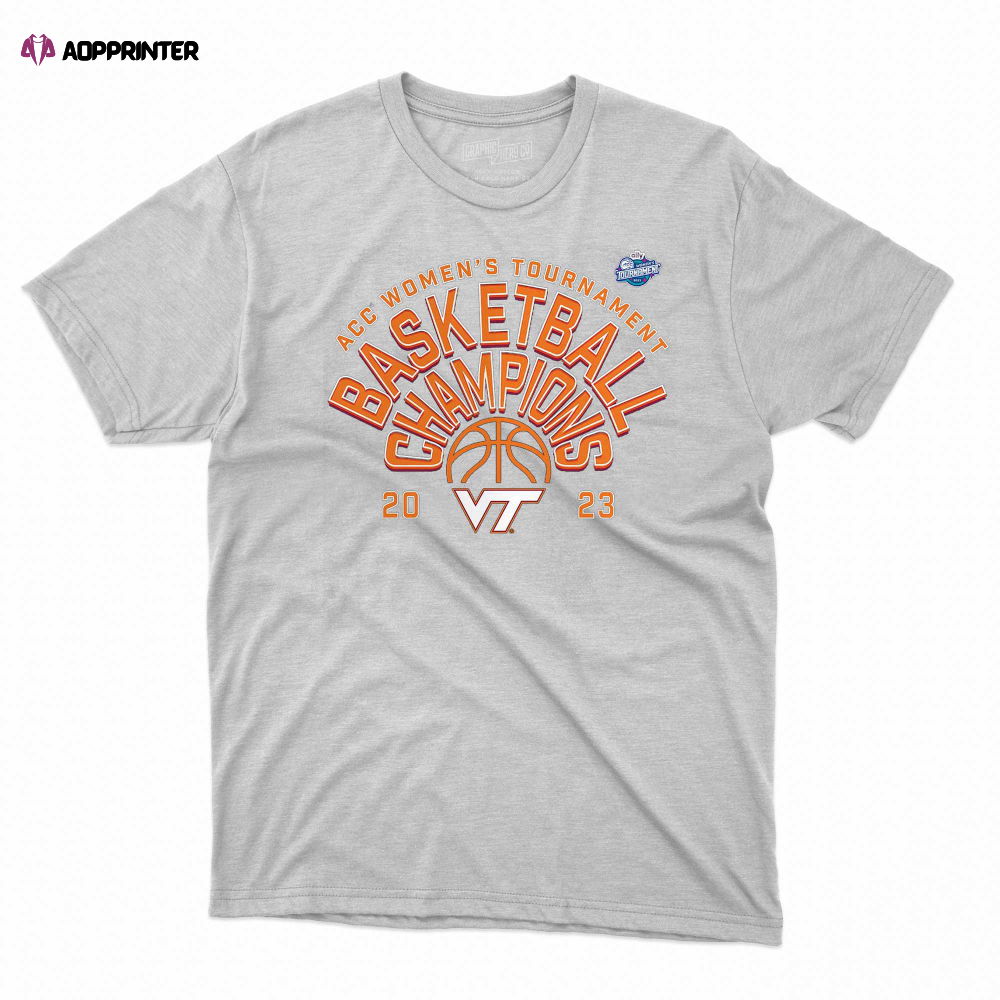 Virginia Tech Hokies Fanatics Branded 2023 Acc Women’s Basketball T-shirt Virginia Tech Hokies Fanatics Branded 2023 Acc Women’s Basketball T-shirt