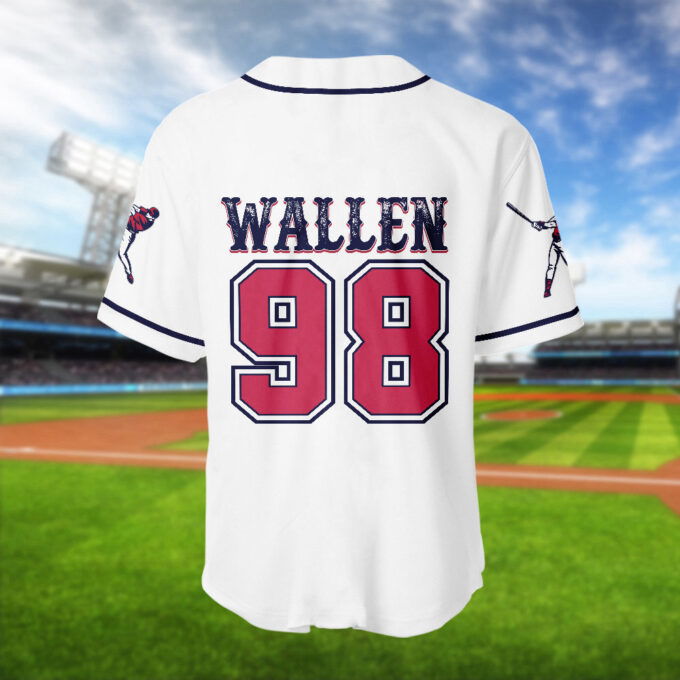 Braves 98 Baseball Jersey Morgan Wallen Shirt Country Music Tee
