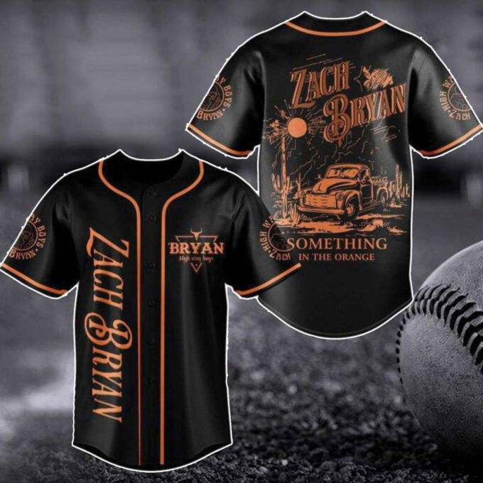 Zach Bryan Highway Boys Baseball Jersey: Orange Shirt for Country Music Fans