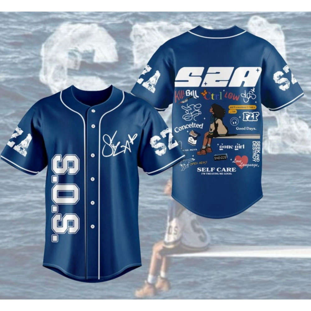 Sza SOS Album Baseball Jersey & North America Tour 2023 Shirt: Get Your Sza Singer Merch & Gift For Fan at Concert Sza SOS Album Baseball Jersey & North America Tour 2023 Shirt: Get Your Sza Singer Merch & Gift For Fan at Concert