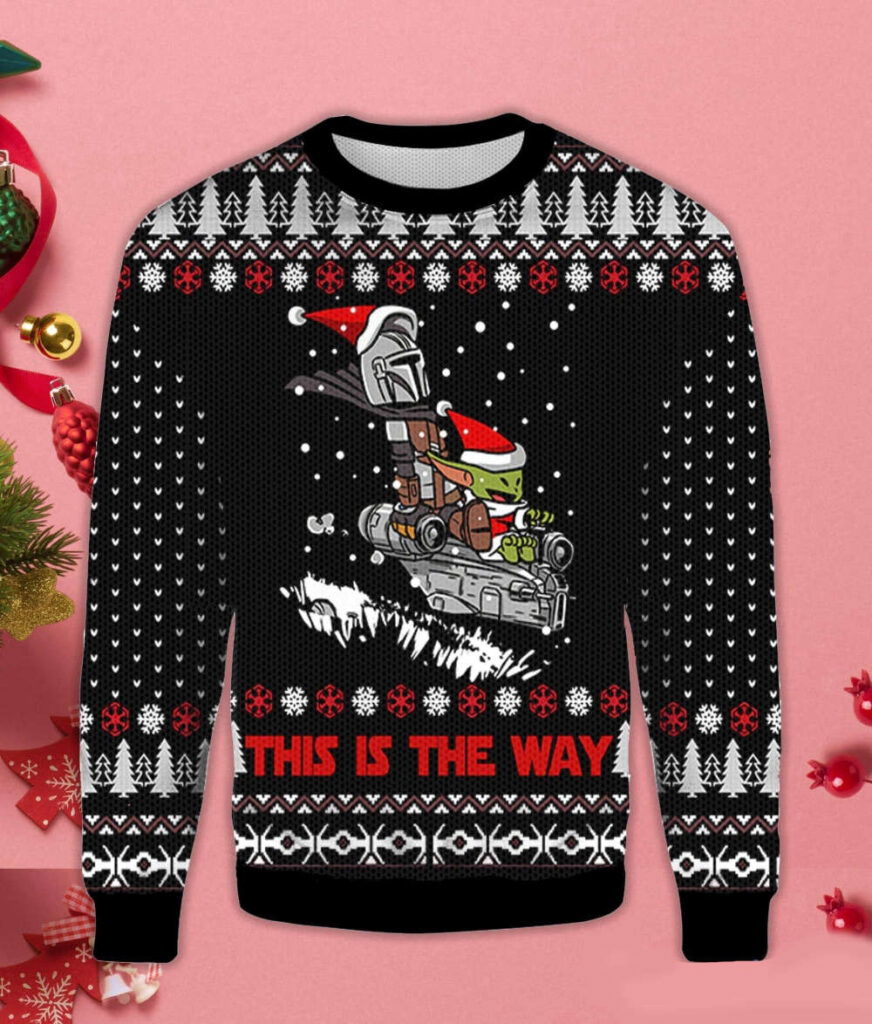 This Is The Way Baby Yoda Christmas Star Wars Ugly Christmas Sweater This Is The Way Baby Yoda Christmas Star Wars Ugly Christmas Sweater