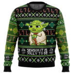 Comfimerch Season It Is Jolly To Be Yoda Ugly Christmas Sweater