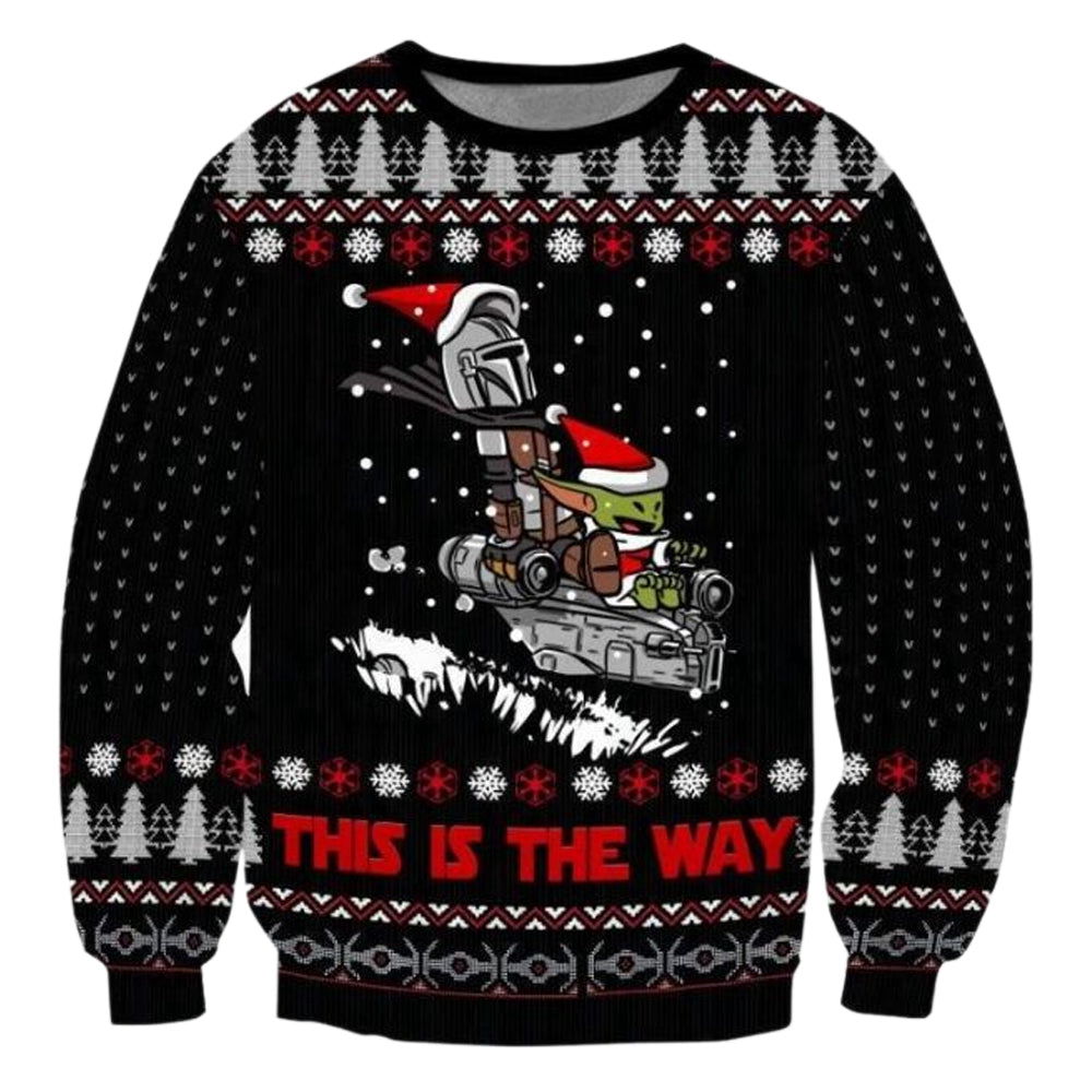 Star Wars This Is The Way Baby Yoda Ugly Christmas Sweaters Star Wars This Is The Way Baby Yoda Ugly Christmas Sweaters