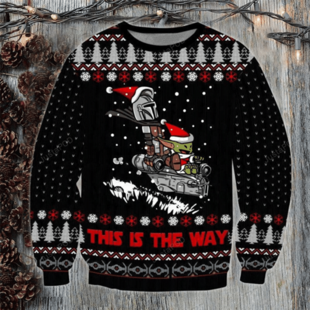 Baby Yoda This Is The Way Ugly Sweater Gifts, Baby Yoda Gift Fan Ugly Sweater Baby Yoda This Is The Way Ugly Sweater Gifts, Baby Yoda Gift Fan Ugly Sweater