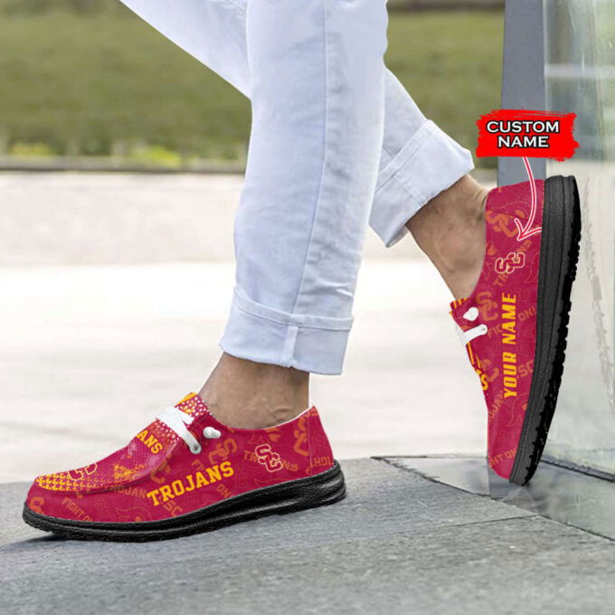 NCAA USC Trojans Custom Name Hey Dude Shoes Fan Gift