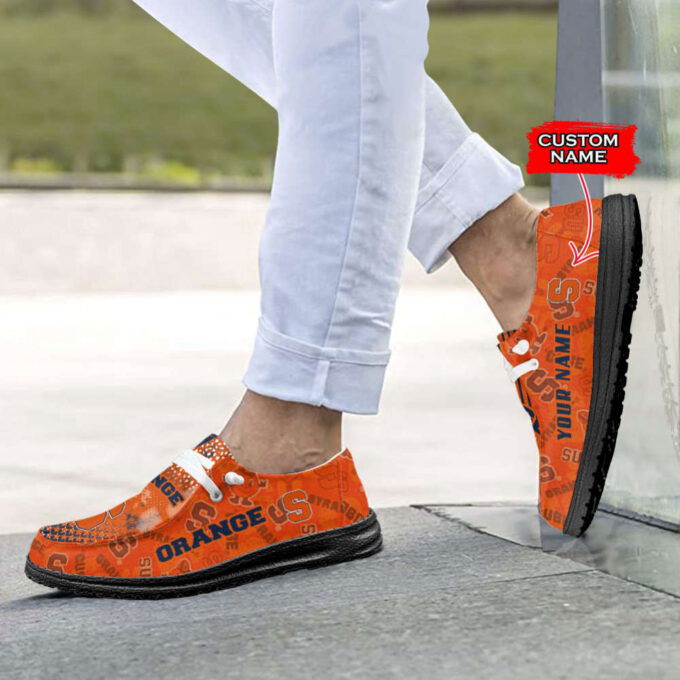 NCAA Syracuse Orange Custom Name Hey Dude Shoes Fan Gift