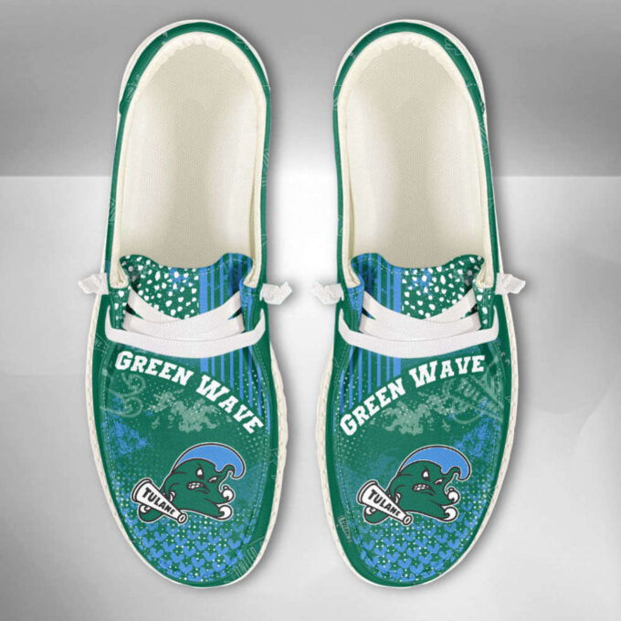 NCAA Tulane Green Wave Custom Name Hey Dude Shoes Fan Gift