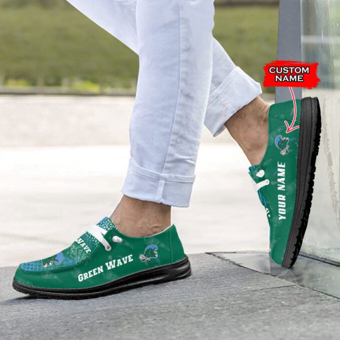 NCAA Tulane Green Wave Custom Name Hey Dude Shoes Fan Gift