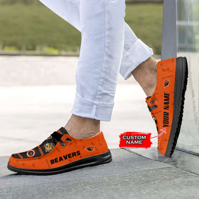 NCAA Oregon State Beavers Custom Name Hey Dude Shoes 01 M7 – 1stShark Exclusive