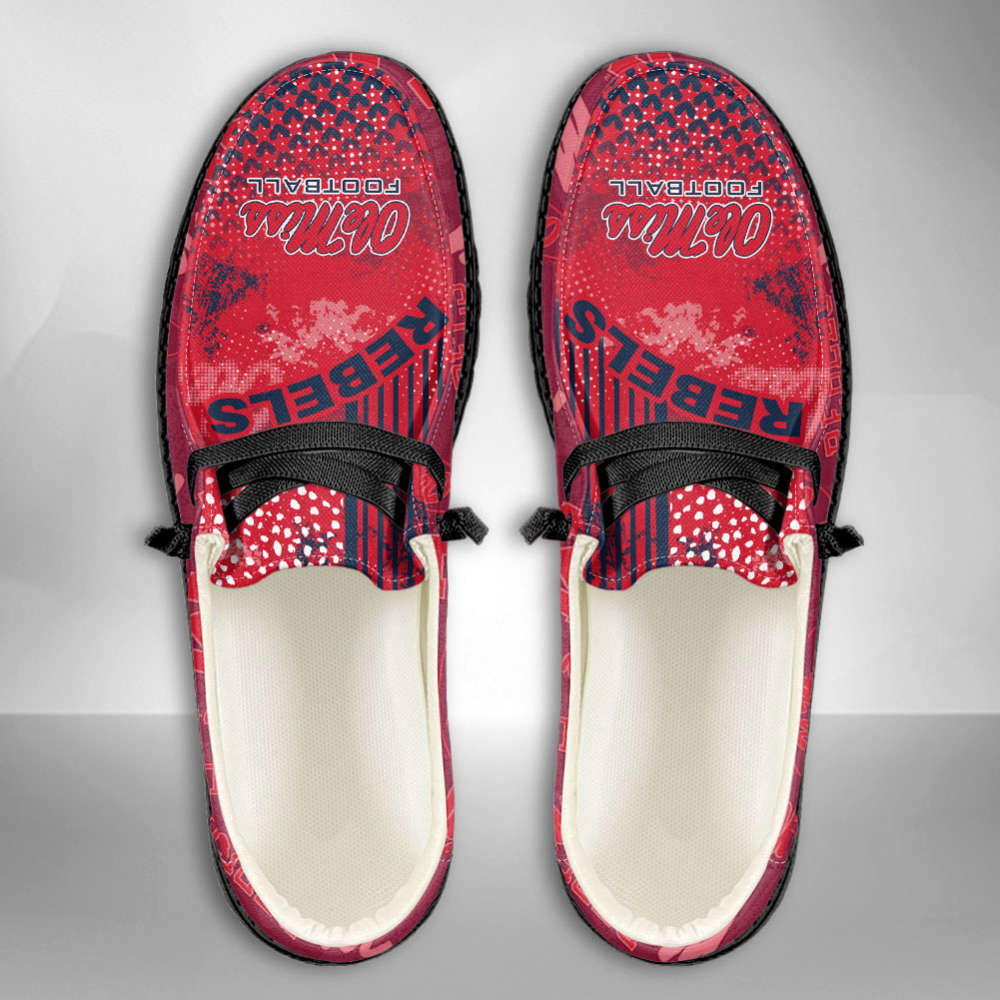 NCAA Ole Miss Rebels Custom Name Hey Dude Shoes Fan Gift NCAA Ole Miss Rebels Custom Name Hey Dude Shoes Fan Gift