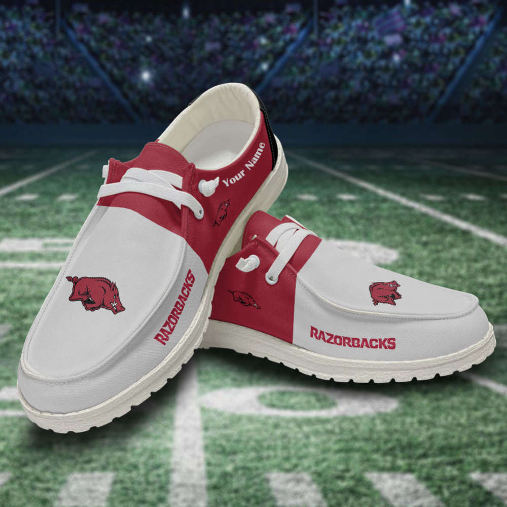 Arkansas Razorbacks Personalized Hey Dude Sports Shoes – Custom Name Design Perfect Gift Arkansas Razorbacks Personalized Hey Dude Sports Shoes – Custom Name Design Perfect Gift