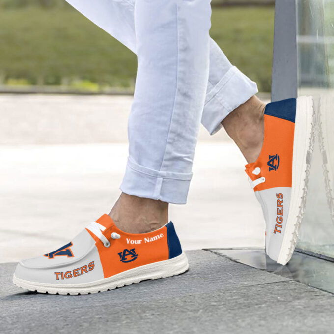 Auburn Tigers NCAA Personalized Hey Dude Sports Shoes – Custom Name Design Perfect Gift For Fans