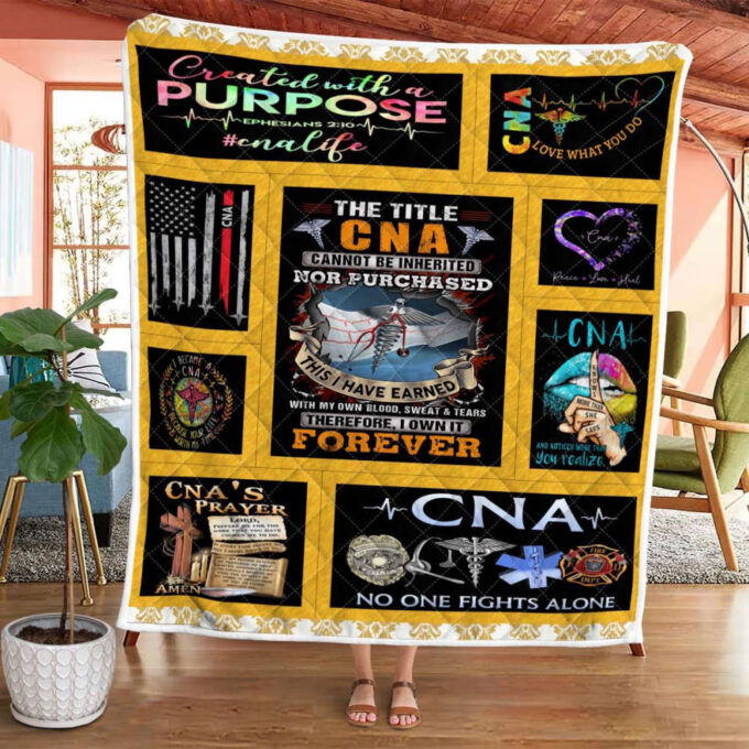 Awesome CNA-Black-CNA-Quilt Blanket-#151122BLANDEG1FCNAZ4QB Christmas Birthday Gift