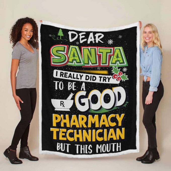 Awesome Pharmacy Tech-Black-PharmacyTech-Sherpa Blanket-#191122DERSA3FPHTEZ4SB Christmas Birthday Gift