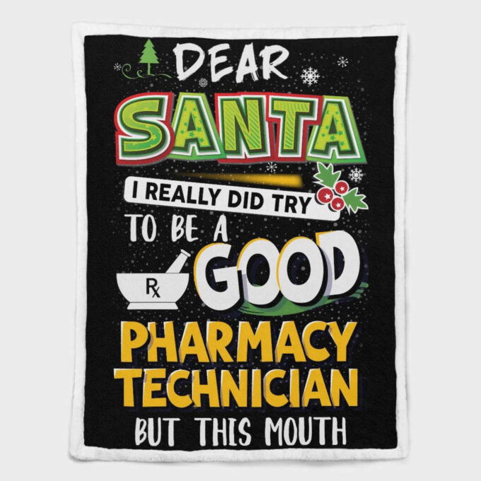 Awesome Pharmacy Tech-Black-PharmacyTech-Sherpa Blanket-#191122DERSA3FPHTEZ4SB Christmas Birthday Gift