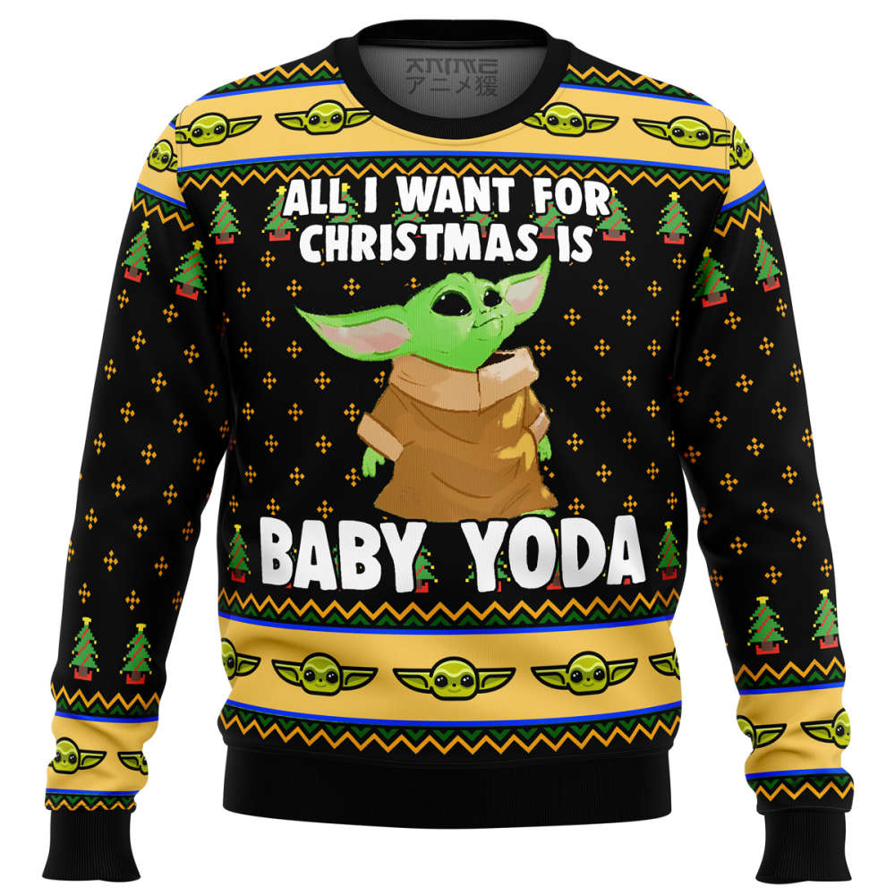 Baby Yoda All I Want Mandalorion Star Wars Ugly Christmas Sweater Christmas Gift Baby Yoda All I Want Mandalorion Star Wars Ugly Christmas Sweater Christmas Gift