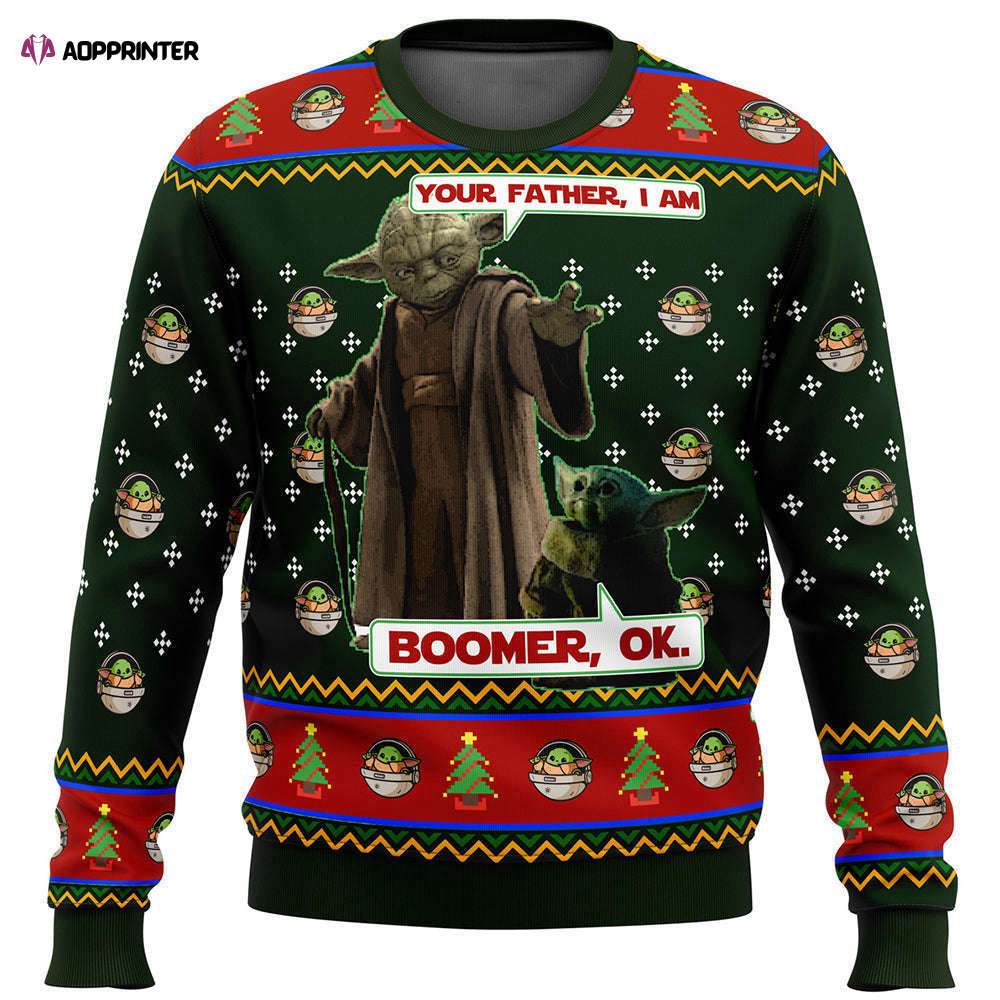 Baby Yoda Boomer Star Wars Ugly Christmas Sweaters Baby Yoda Boomer Star Wars Ugly Christmas Sweaters
