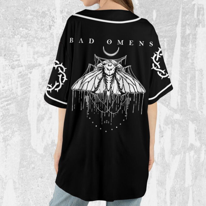 Bad Omens Moth Rock Music Jersey Tour 2023 Shirt & Baseball Jersey